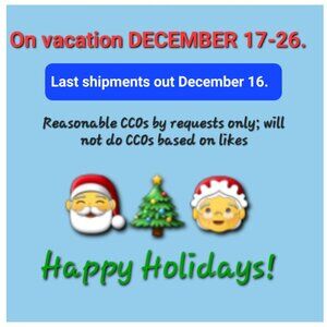 On Vacation December 17-26 :)